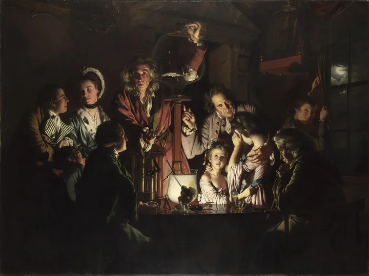 Experiment cu o pasăre în pompa de aer, Joseph Wright of Derby