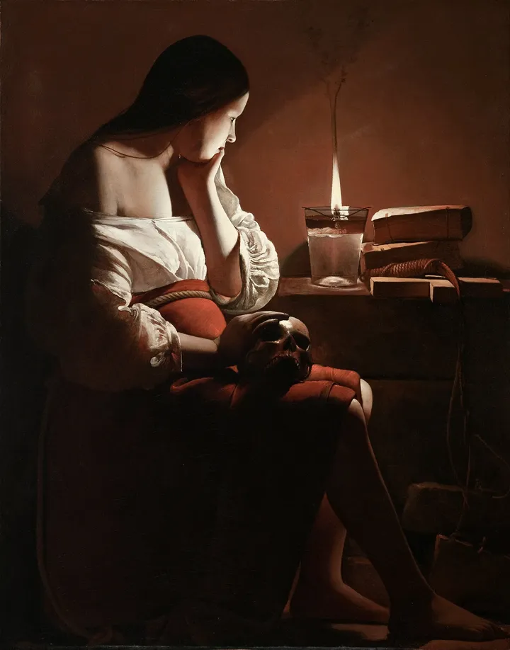 Magdalena cu flacăra fumegândă, Georges de La Tour