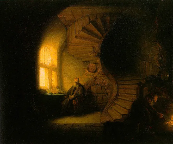 Filozof în meditație, Rembrandt